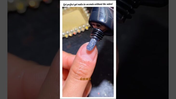 Instant Gel Nail Hack 💅 Easy Salon Nails at Home! #shorts #makeup #nailart