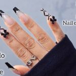 press on nail extensions at home / nail extensions step by step / trendy nails tutorial/ nails done