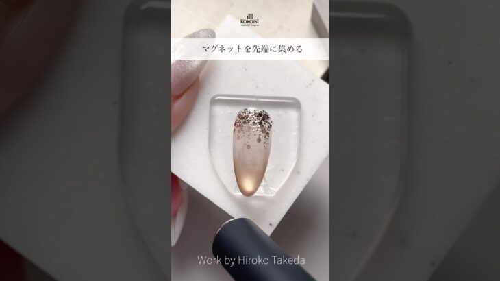 贅沢な「透け感」やるならこのデザイン／Magnetic French nails #nailart #nails #naildesign