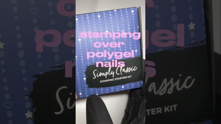 how to stamping nail art over polygel nails!💅🏽 #nails #polygel #nailtutorial #maniology