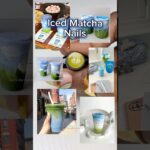 if iced matcha was a nail set…🫐🥛✨ #nails #gelnails #nailinspo #nailart #diynails #shorts