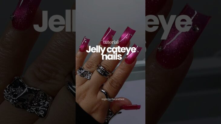 How to do Jelly Cateye Nails 💗 Cateye Nails Tutorial #nailinspo #gelxnails