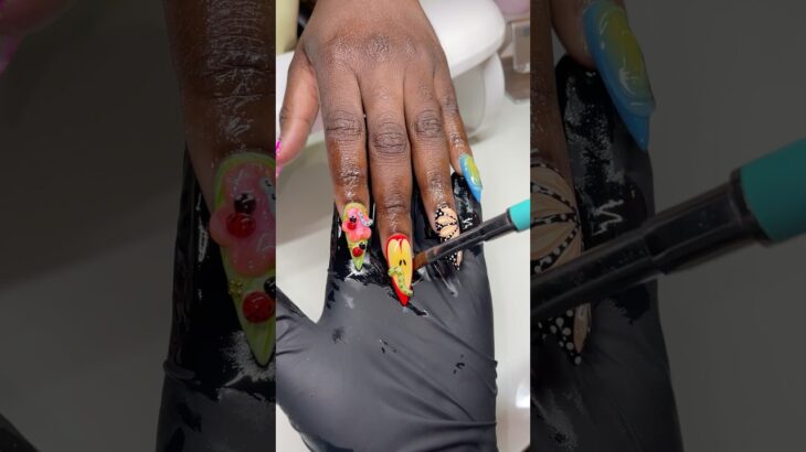 Spring nails + fun designs 😍 #nailtutorial