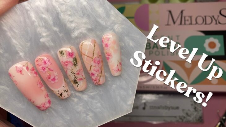 5 Nail Backgrounds That Make Stickers Look EXPENSIVE 💅 | MelodySusie Gel Tutorial Plant Based Gels