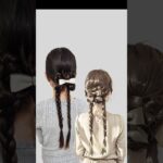 三つ編みのまとめ髪