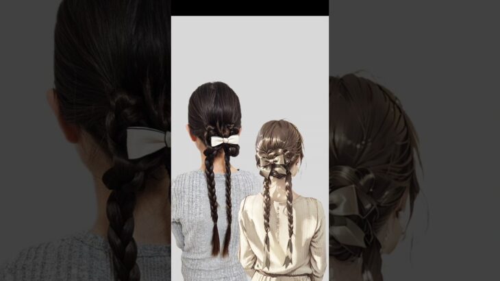 三つ編みのまとめ髪