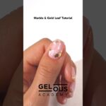 Marble and Gold Leaf is the ultimate nail art power couple✨ #shorts #gelnails #marblenails #goldleaf