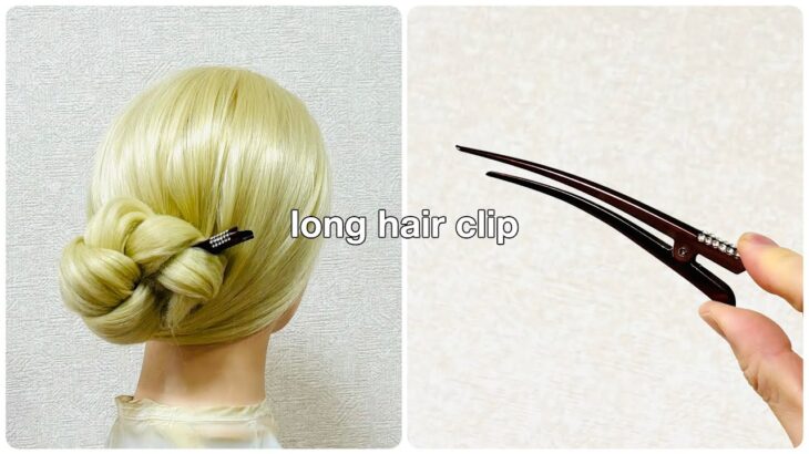 ロングヘアクリップで時短まとめ髪✨long hair clip quick chignon【Updo Lover】 #簡単ヘアアレンジ #ヘアクリップ