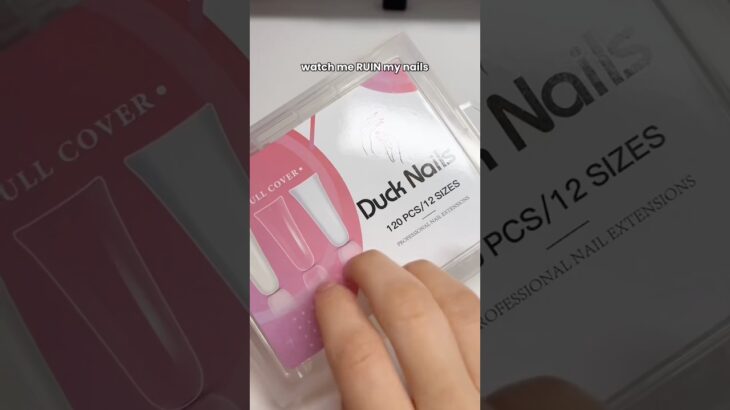 did i RUIN my nails? 🦆 #nailart #nails #naildesign #nail #nailtutorial #gelx #diy