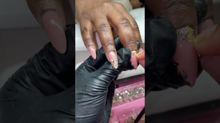 Gel X + Glitter ombré blend ✨ #nailtutorial #simplenails