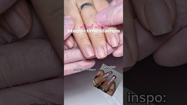 Full set with timestamps!!🫶🏼✨#nailday #nails #nailsnailsnails #naildesign #nailstyle #chromenails