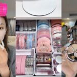 ASMR MAKEUP, SKINCARE & ORGANIZING VANITY 🎀