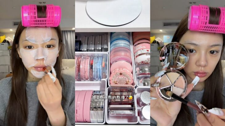 ASMR MAKEUP, SKINCARE & ORGANIZING VANITY 🎀