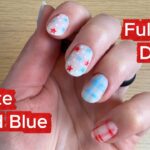 Easy Red White and Blue Nail Tutorial❤️💙 Plaid, Polka Dots & Stars Full Gel Nail Design (No Talking)