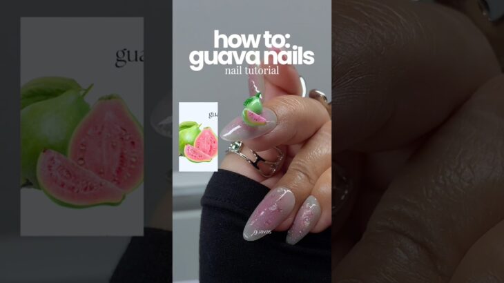 3D Juicy Guava Nails| Born Pretty Cateye Gel Polish 🍈💅🏻✨#nailart #fruitnails #guavanails