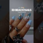 Easy 3D Beach Nails 🌊✨🐚 using 3D Mold & Builder Gel #beachnails #3dnails #nailart #nailtutorial