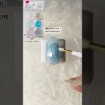 100均ダイソー、キャンドゥ、セリアでネモフィラネイルデザインの塗り方動画🩵