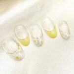 デイジーフレンチネイル      #デイジーネイル #マーガレットネイル