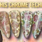 🌼 BEAUTIFUL Chrome Guilded Flower Nail Art | Cateye & Foil Gel Spring Nails