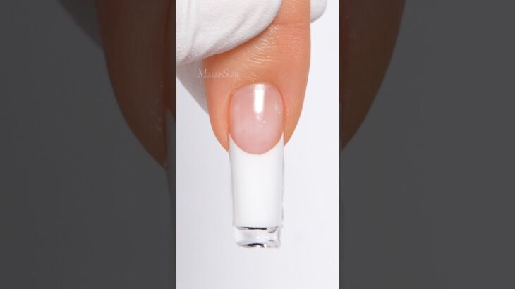 Can we make a perfect french nail only using nail tip? Yess!💖#melodysusie #nails #nailart #nailtech