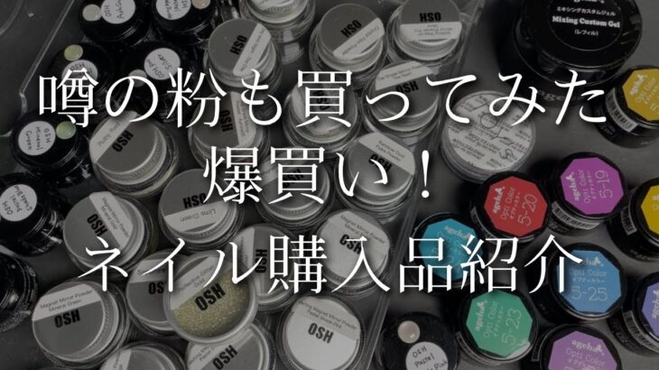 【ネイル購入品】艶パウダー３つも⁉️爆買いしちゃった道具たちをご紹介✨