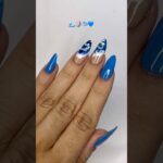 OCEAN NAILS 🌊🧜🩵💙🧜🏽🐟 #unhas #nails #unhasnaturais #unhasdecoradas #shorts