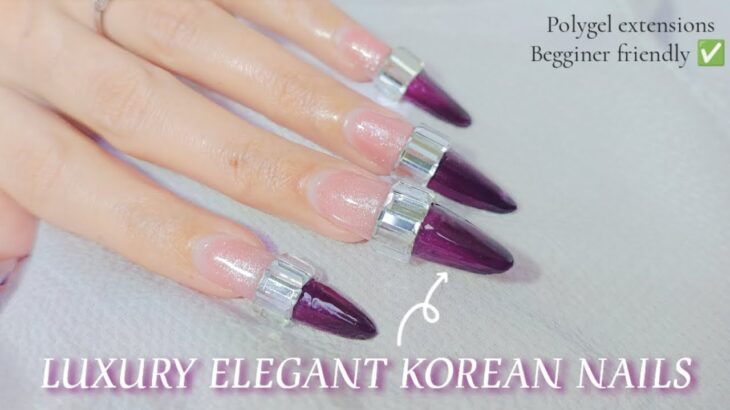 LUXURY ELEGANT KOREAN NAILS 💗✨ | VIRAL NAIL TREND 2026 💥 | POLYGEL EXTENSIONS | BEGINNER FRIENDLY ✅