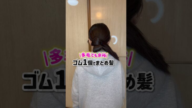 【毛量多くてもできる】ゴム1つで簡単まとめ髪のやり方‧⁺ ⊹˚. #ヘアアレンジ #まとめ髪 #裏技 #多毛