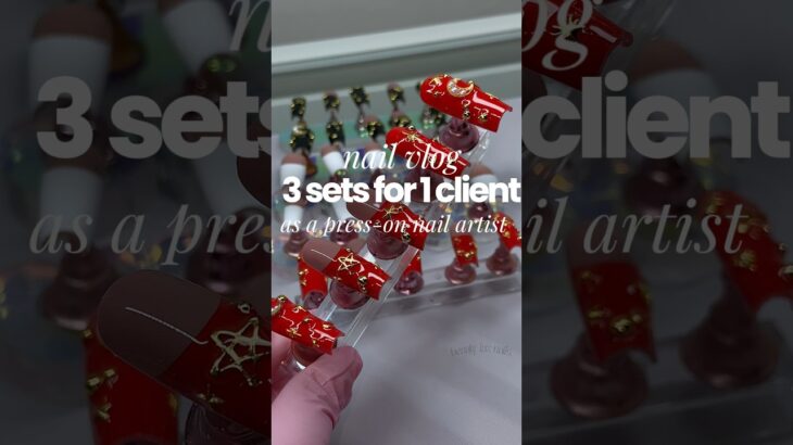 Nail Day! 3 sets for 1 client ✨💅🏻 #pressons #coachella #3dnails #nailtutorial