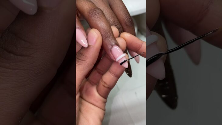 Gel X nails + gold details ✨ #simplenails