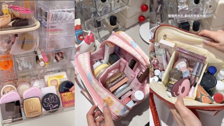 ASMR MAKEUP STOCKING & ORGANIZING VANITY 🎀