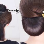 七五三で和装（着物や訪問着）を着用する母親ためのきちんと感のあるシニヨン