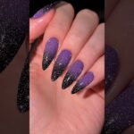 Black and Purple Nails #shorts #nail #nails #unha #unhas #naildesign #nailpolish #nailinspo
