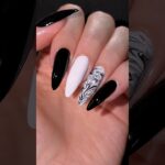 Black and White Nails #shorts #nail #nails #unha #unhas #naildesign #nailpolish #nailinspo