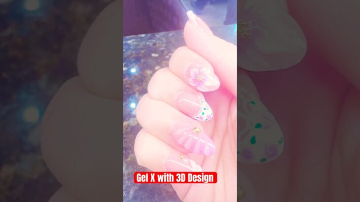 Gel X 3D Nails Art #gelxnails #3dnailart #springnails #nailart #shortfeed #shortsviral #naildesign