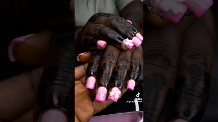 Gel X Nails in French Tips design #shorts #nails #viralvideo #shortsfeed #viral #naildesigns