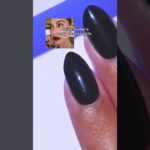 Hailey Bieber’s navy chrome nails