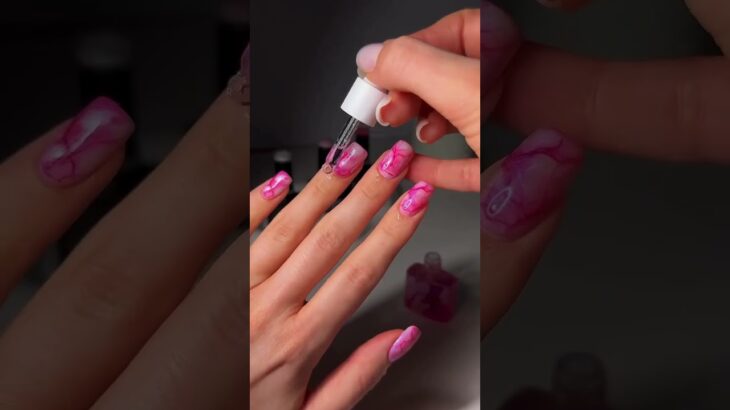 Pink Marble Nails Tutorial #marble #pinknails #nailart