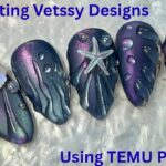 Recreating Vettsy nail art with TEMU products E01 Mermaid nail design. Beginner friendly tutorial