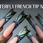 🦋 Butterfly french tips ⟡ polygel nail extensions | spring nail art tutorial ✨
