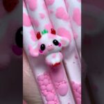 🍓✨ STRAWBERRY MILK BABY COW DRIP 🐮💗✨ #nailgelart #nailart #nails #naildecoration #diy #fyp