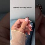 So obsessed with polka dot French tips 🎀🍦🤎 #shorts #polkadot #nails #frenchtips #nailart #tutorial