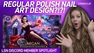 Gel Nail Tech Attempts Regular Polish Art Design @LipSmackingNails Spotlight Tribute @secretdevilyt
