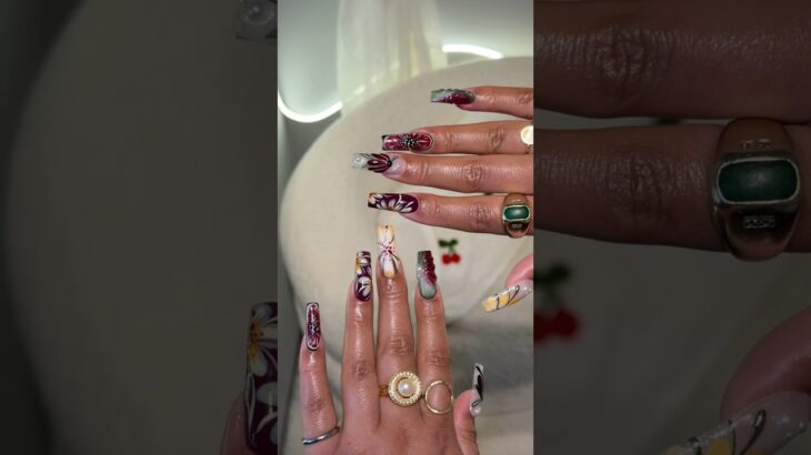 my favorite spring set in 2026 🌿💅🏻 gel x nail tutorial #geldesign #gelnails #gelpolish