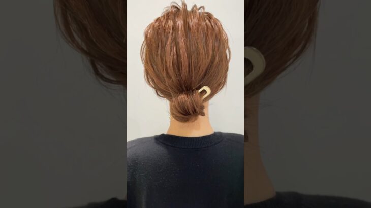 【かんざし基本の挿し方】初心者にオススメなミディアムまとめ髪のやり方 #shorts #asmr