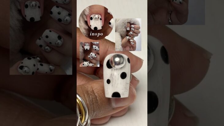 DIY pinterest nails 🐄✨ #nails #gelnails #nailtech #gelxnails #shorts