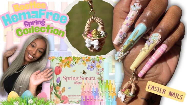 🐣 Testing Beetles HEMA-Free Spring Collection 🌸 | Cutest Easter Nail Set!