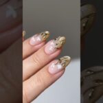 🌤️🌼🤍 shimmery spring floral #nails #naildesign #nailart