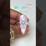 easy 3D flower nails for beginners 🌸💅🏽✨ #nails #nailart #easynailart