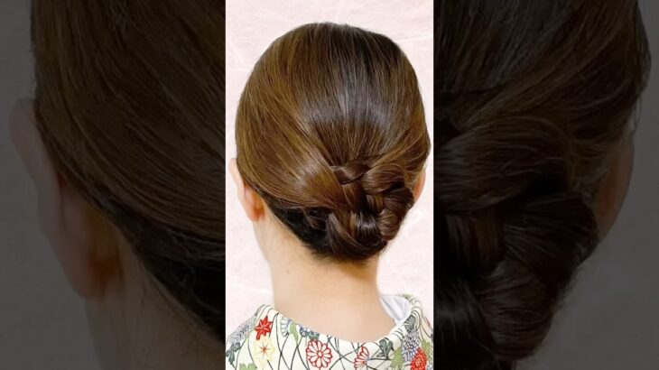 自分でできる! 着物ヘアセット12 簡単！ セルフヘアアレンジ  着物髪型 卒業式 入学式 お宮参り 七五三 結婚式参列  #shorts  #ヘアアレンジ #着物 #着物ヘア #kimono